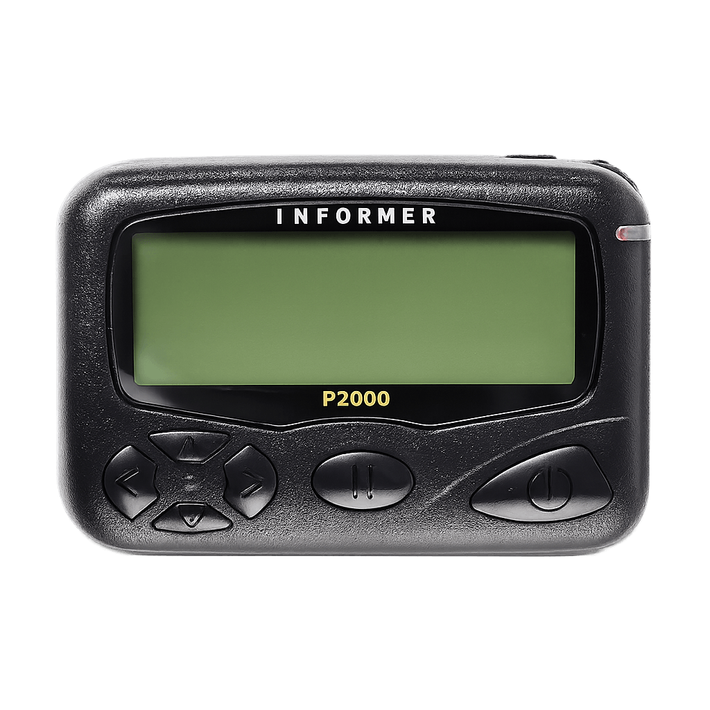 Een p2000 pager van het merk Informer